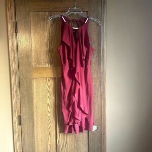 Burgundy mini dress